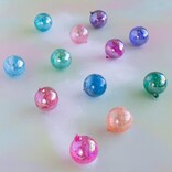 Glitterville Ripple Iridescent Ball Ornament