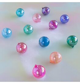 Glitterville Ripple Iridescent Ball Ornament