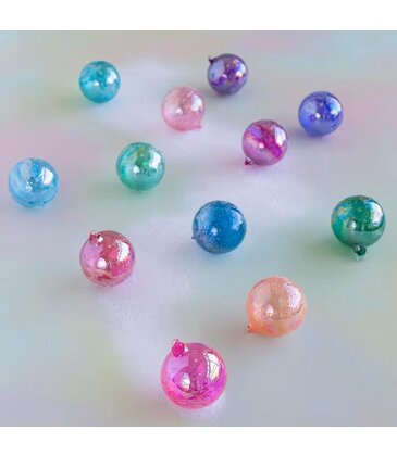 Glitterville Ripple Iridescent Ball Ornament