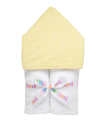 3 Marthas 3 Marthas Yellow Big Check Everykid Towel