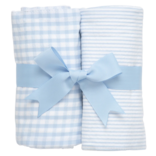 3 Marthas 3 Marthas Blue Basics Set of Two Burp Cloths