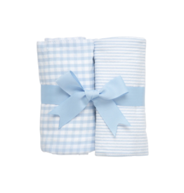 3 Marthas 3 Marthas Blue Basics Set of Two Burp Cloths