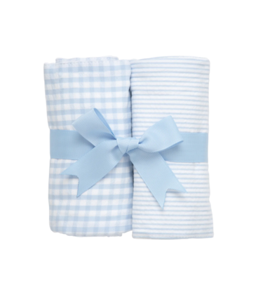 3 Marthas 3 Marthas Blue Basics Set of Two Burp Cloths