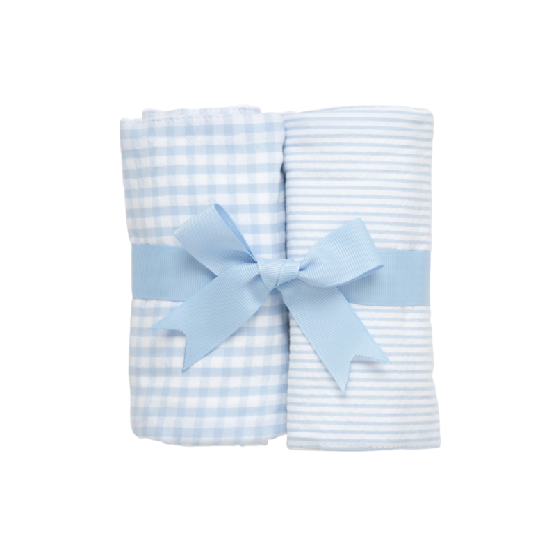 3 Marthas 3 Marthas Blue Basics Set of Two Burp Cloths