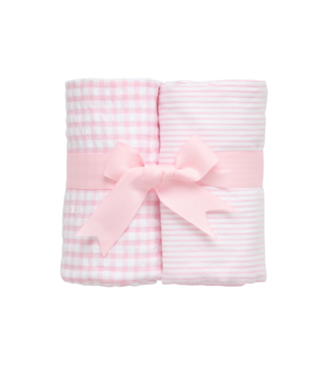 3 Marthas 3 Marthas Pink Basics Set of Two Burp Cloths