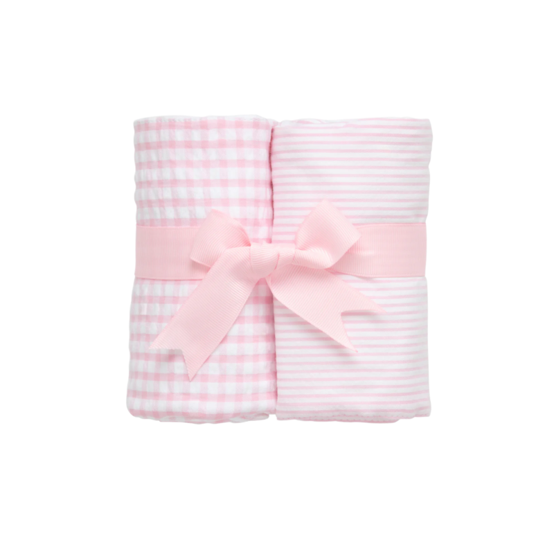 3 Marthas 3 Marthas Pink Basics Set of Two Burp Cloths