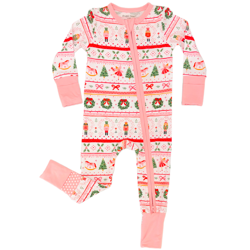 Angel Dear Angel Dear Zipper Romper - Sugar Plum Fairy
