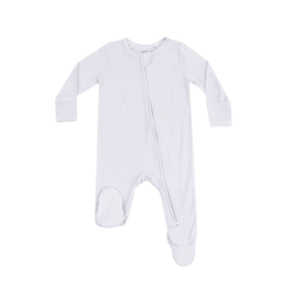 Angel Dear Angel Dear Zipper Footie - Stripe Classic Grey