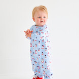 The Beaufort Bonnet Company TBBC Cassidy Comfy Crewneck Romper - Frosty Friends