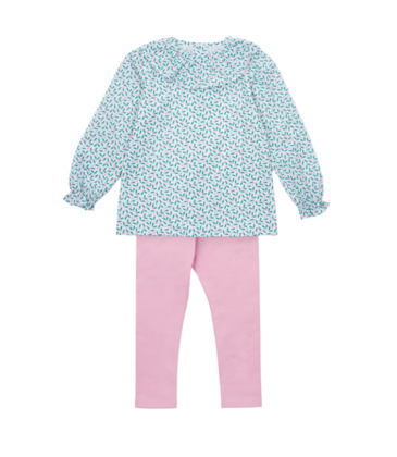 Lila + Hayes Lila + Hayes Emma Legging Set - Holly Holiday