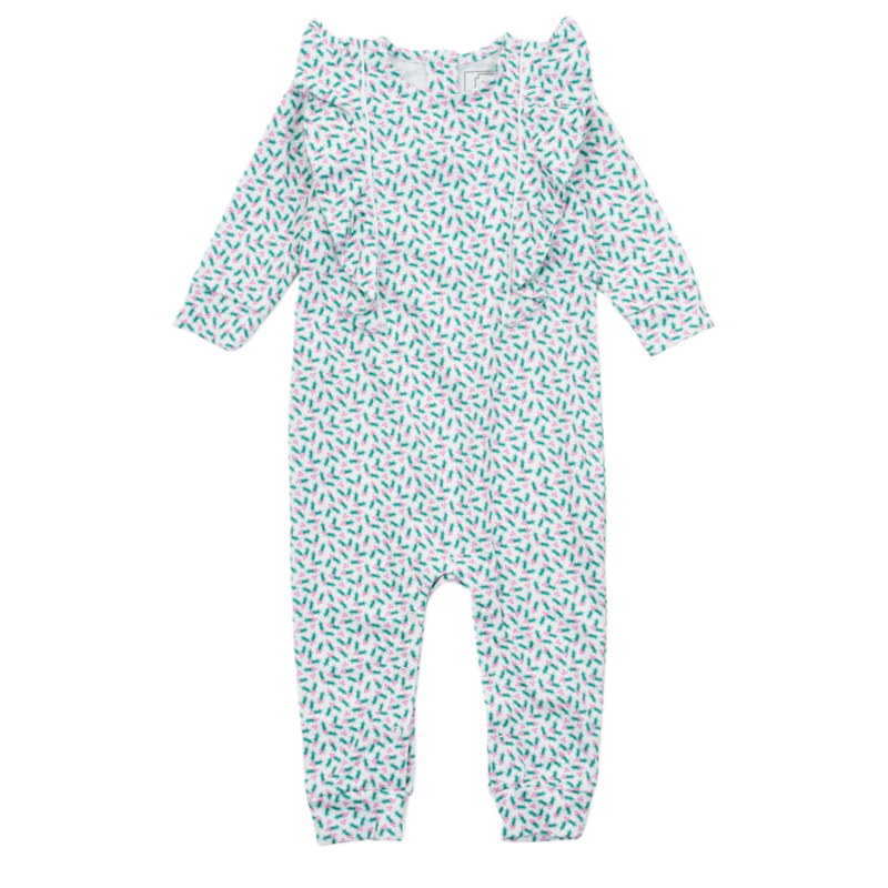 Lila + Hayes Lila + Hayes Evelyn Romper - Holly Holiday