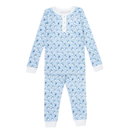 Lila + Hayes Lila + Hayes Jack Pajama Set - Penguin Party Blue