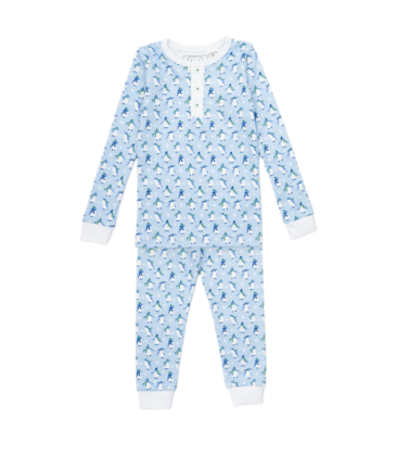 Lila + Hayes Lila + Hayes Jack Pajama Set - Penguin Party Blue