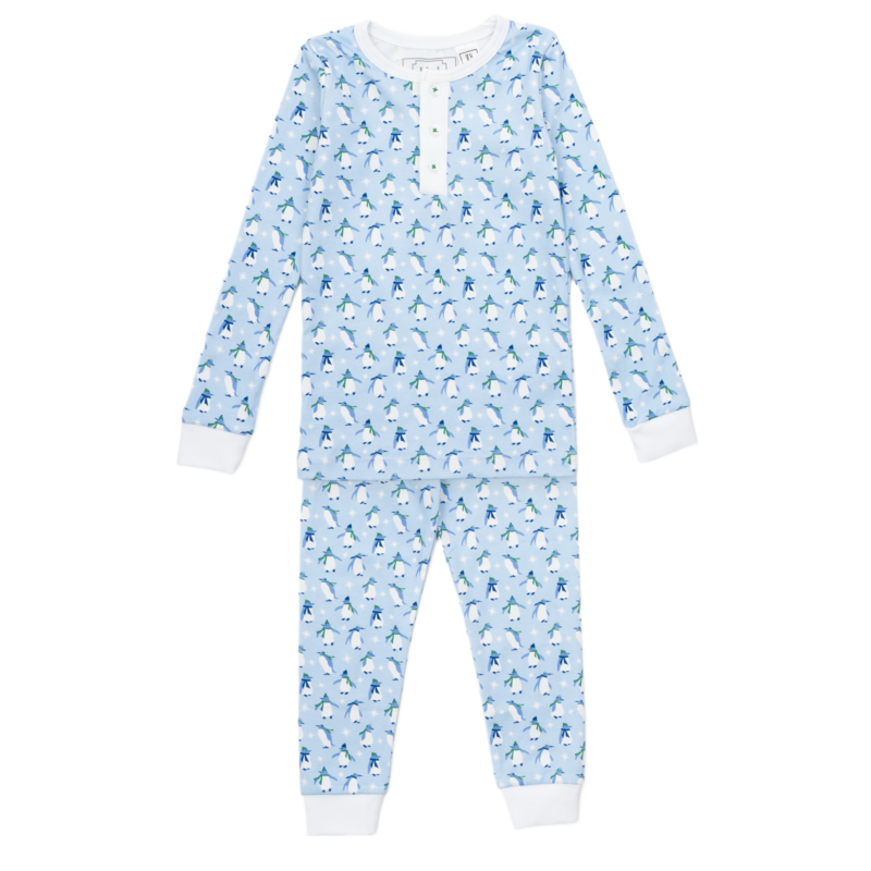 Lila + Hayes Lila + Hayes Jack Pajama Set - Penguin Party Blue