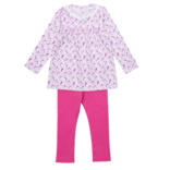 Lila + Hayes Lila + Hayes Ivy Legging Set - Penguin Party Pink
