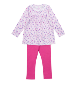 Lila + Hayes Lila + Hayes Ivy Legging Set - Penguin Party Pink