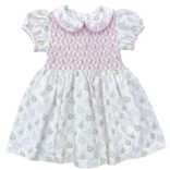 James & Lottie James & Lottie Pink Ornaments Everly Smocked Dress