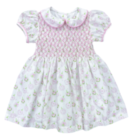 James & Lottie James & Lottie Pink Ornaments Everly Smocked Dress
