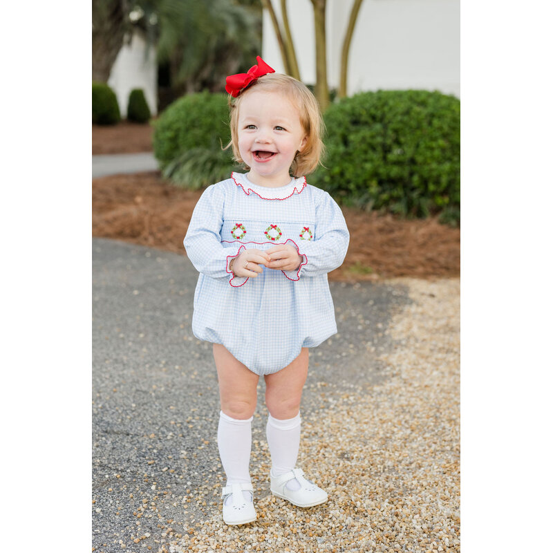 James & Lottie James & Lottie Wreath Sara Smocked Bubble