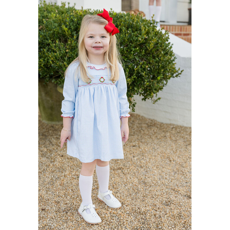 James & Lottie James & Lottie Wreath Sara Smocked Dress
