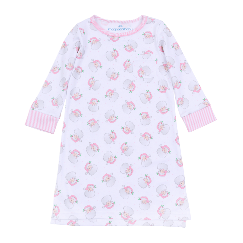 Magnolia Baby Magnolia Baby Santa Baby Pink Nightdress