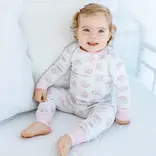 Magnolia Baby Magnolia Baby Santa Baby Pink Long Pajamas