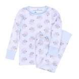 Magnolia Baby Magnolia Baby Santa Baby Lt. Blue Long Pajamas