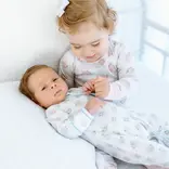 Magnolia Baby Magnolia Baby Santa Baby Blue Zipper Pajamas