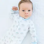 Magnolia Baby Magnolia Baby Santa Baby Blue Zipper Pajamas