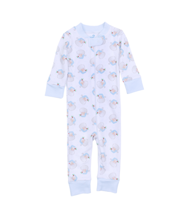 Magnolia Baby Magnolia Baby Santa Baby Blue Zipper Pajamas