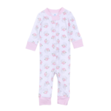 Magnolia Baby Magnolia Baby Santa Baby Pink Zipper Pajamas