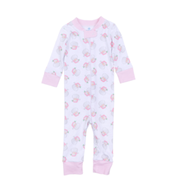 Magnolia Baby Magnolia Baby Santa Baby Pink Zipper Pajamas