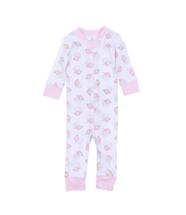 Magnolia Baby Magnolia Baby Santa Baby Pink Zipper Pajamas