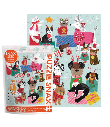 WerkShoppe WerkShoppe Holiday Gift Exchange 100 Piece Puzzle Snax
