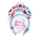 Great Pretenders Great Pretenders Merry Christmas Pink/Blue Headband