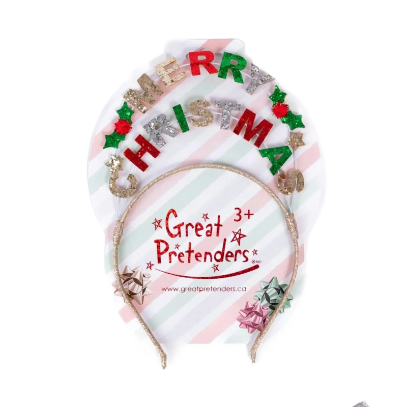 Great Pretenders Great Pretenders Merry Christmas Red/Green Headband
