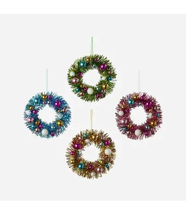 One Hundred 80° Tinsel Wreath