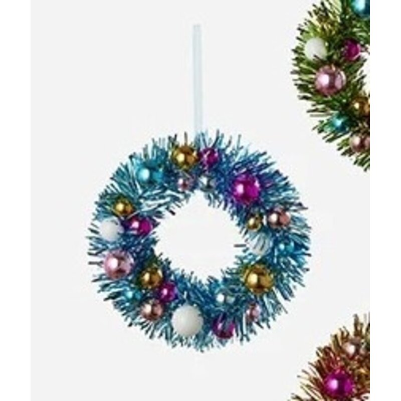 One Hundred 80° Tinsel Wreath