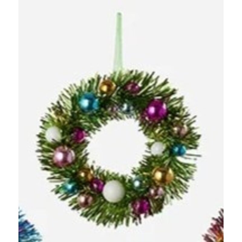 One Hundred 80° Tinsel Wreath