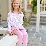 James & Lottie James & Lottie Light Pink Scallop Leggings - Bows and Holly Collection