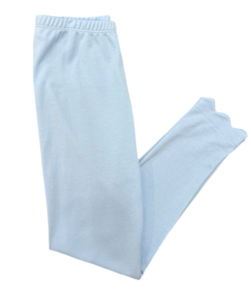 James & Lottie James & Lottie Light Blue Scalloped Leggings