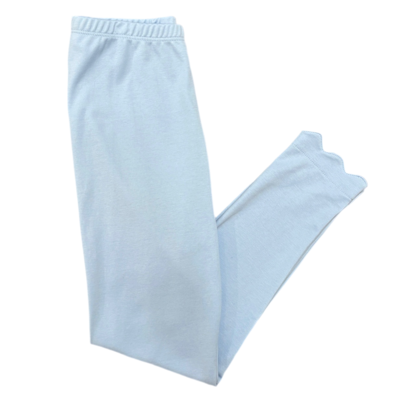 James & Lottie James & Lottie Light Blue Scalloped Leggings