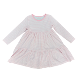 James & Lottie James & Lottie Pink Stripe Brynn Dress