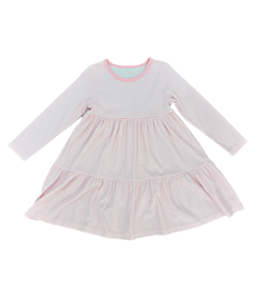 James & Lottie James & Lottie Pink Stripe Brynn Dress