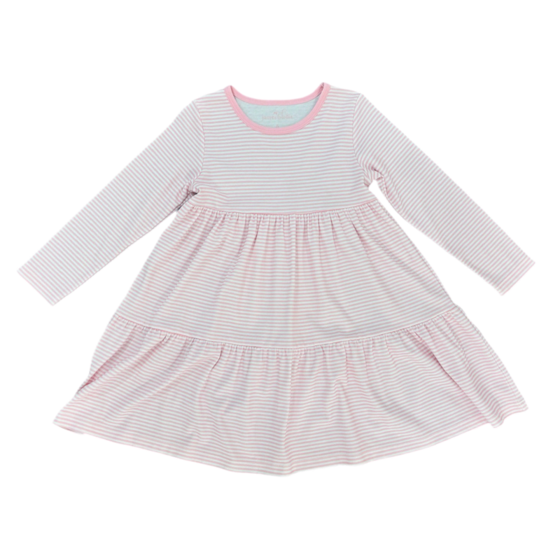 James & Lottie James & Lottie Pink Stripe Brynn Dress