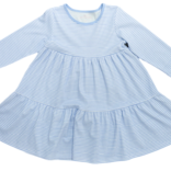 James & Lottie James & Lottie Light Blue Stripe Brynn Dress