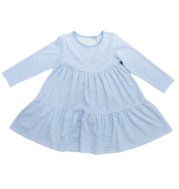 James & Lottie James & Lottie Light Blue Stripe Brynn Dress