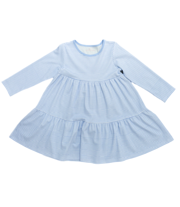 James & Lottie James & Lottie Light Blue Stripe Brynn Dress