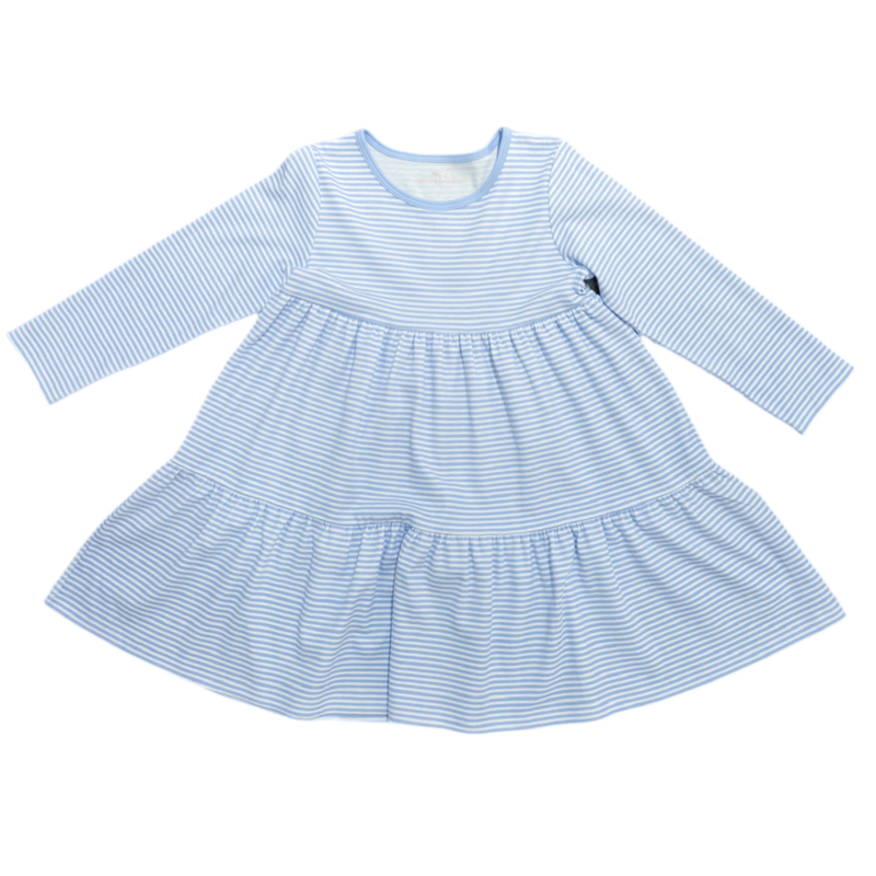 James & Lottie James & Lottie Light Blue Stripe Brynn Dress