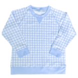 James & Lottie James & Lottie Blue Gingham Sidney Sweatshirt